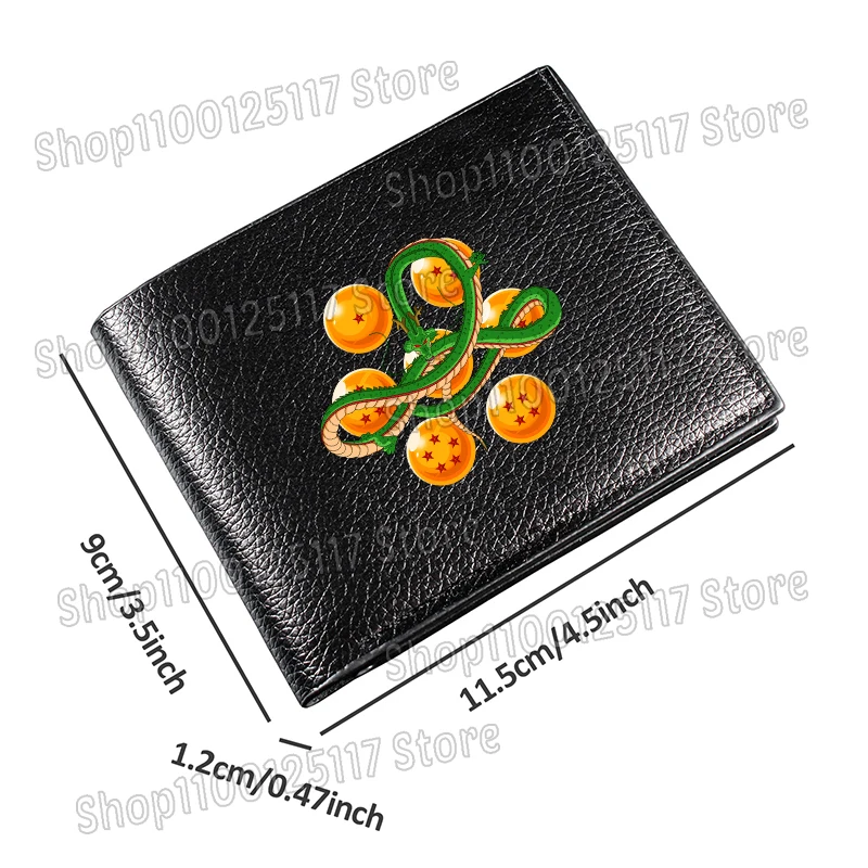 Dragons Ball Wallet Men Anime Printed Short Folding Wallets Cartoon Card Holder Boys Coin Purse Fashion Photo Case Birthday Gift view 3