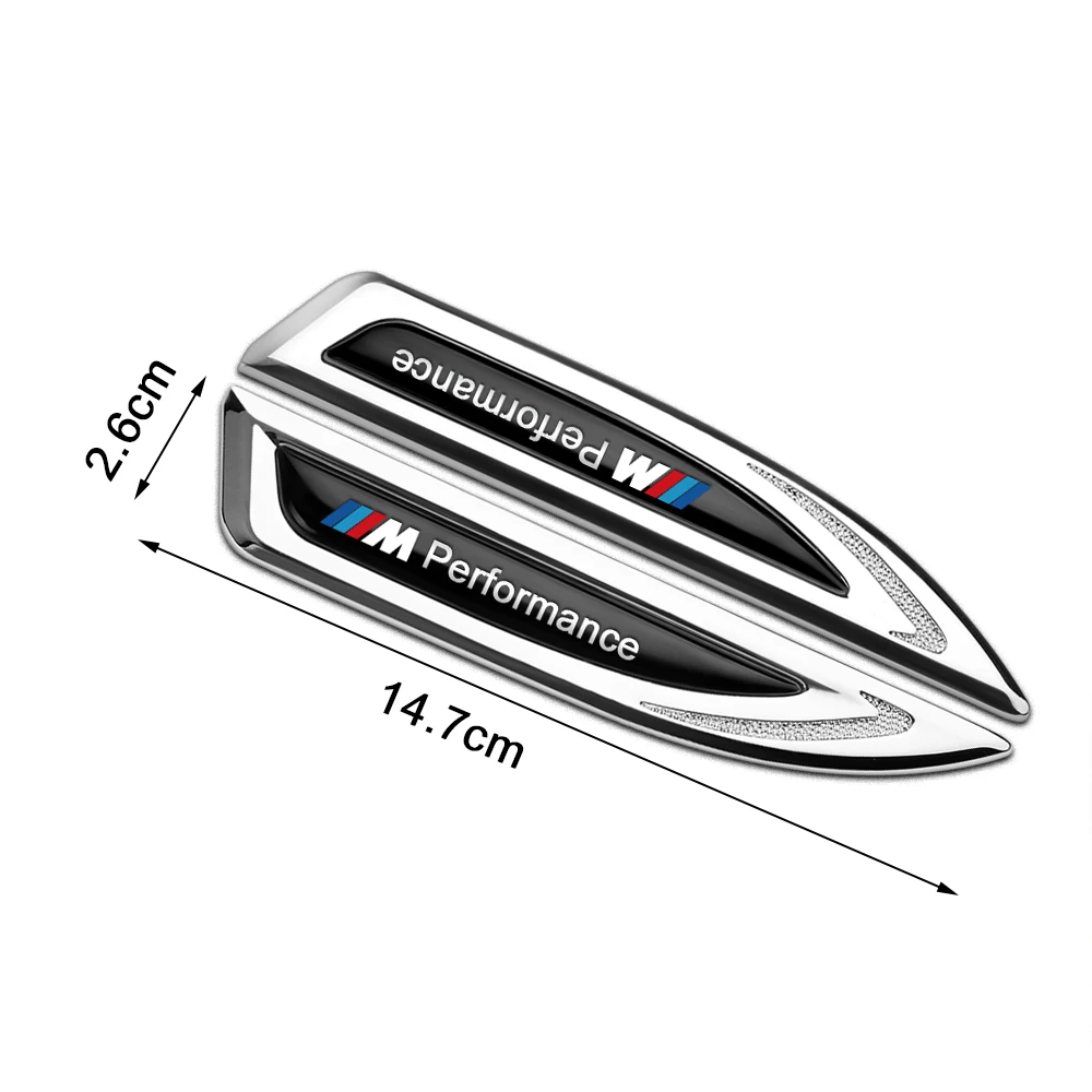 For BMW M Performance E90 E60 E39 E87 X1 X3 X4 X5 Car Body Side Fender Decoration 3D Emblem Sticker Auto Modification Accessory