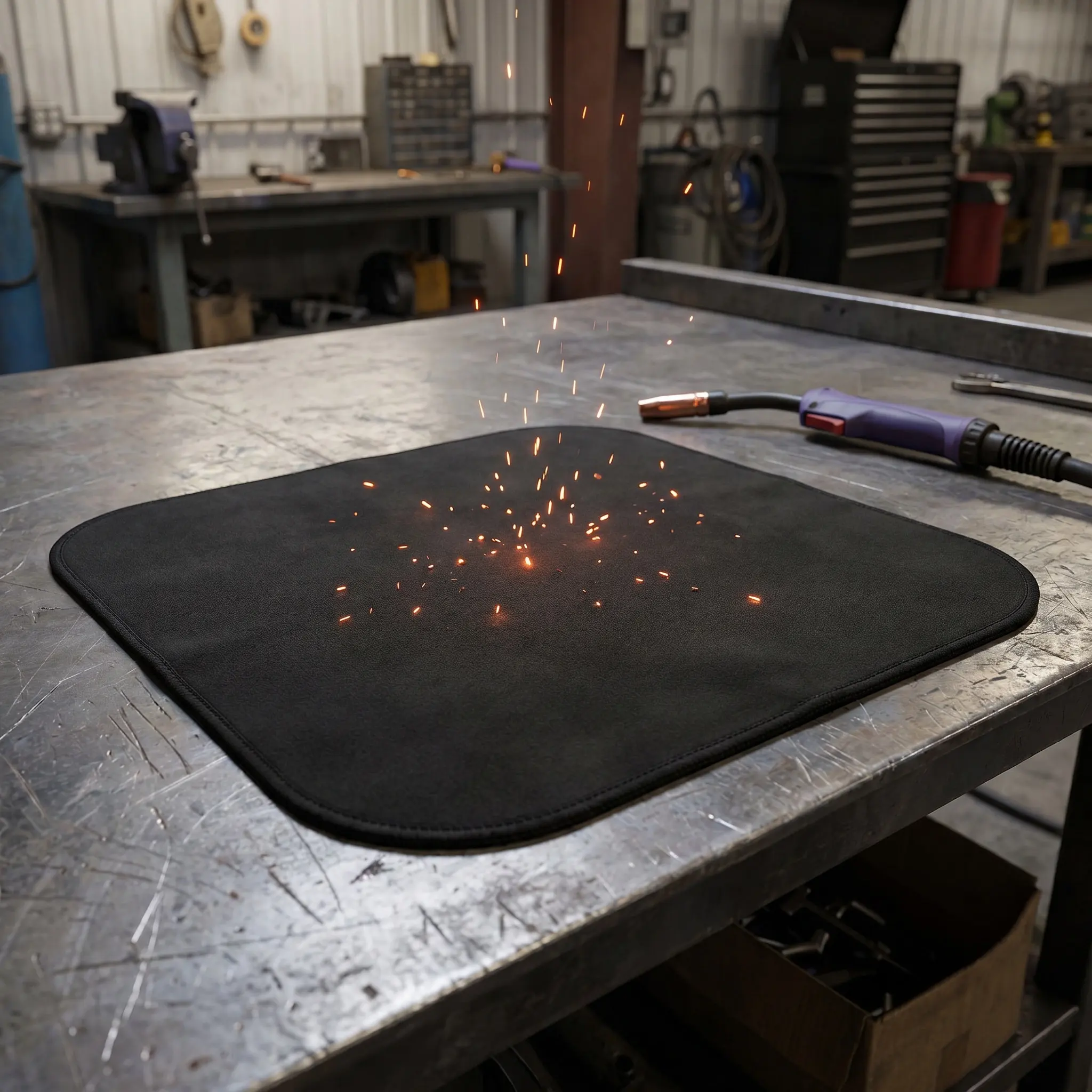 2Pcs Fireproof Carbon Felt Welding Blanket Heat Resistant Insulation Pad 20x20 Welding Mat Grill Stove Brazing