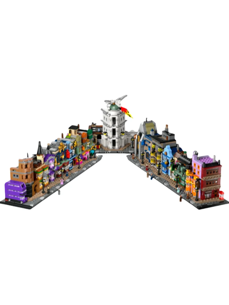 Mini Diagon Alley Bausteine Kompatibel 2750 Teile Magische Handelsstraße Modell Geburtstagsgeschenke für Erwachsene Spielzeug
