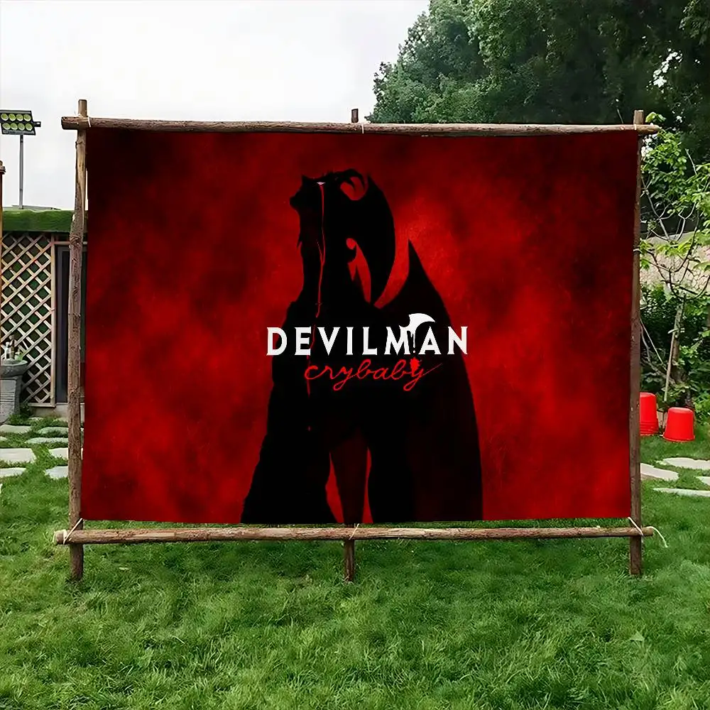 Devilman Crybaby Anime Printed Large Flag Art Science Fiction Room Home Decor Decor Banner