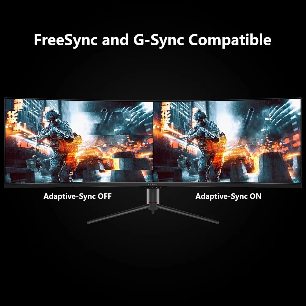 49" Curved Gaming Monitor 144Hz Ultrawide 32:9 WDFHD 3840 x 1080P, R1800, 99% sRGB, HDR400, USB Type C, DisplayPort