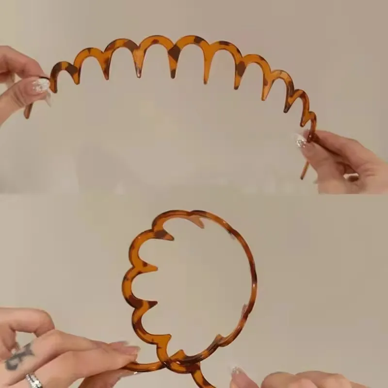 

Teeth Non-slip Hair Comb Plastic Headband for Women Girls Sweet Hair Ornament Hairbands Fashion Hair Accessories