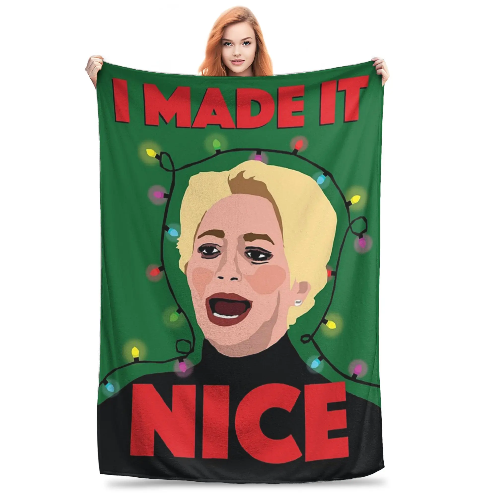 Dorinda Medley I Made It Nice Rhony Christmas Blanket Soft Warm Flannel Throw Blanket Bedspread for Bed Picnic Travel Home Sofa