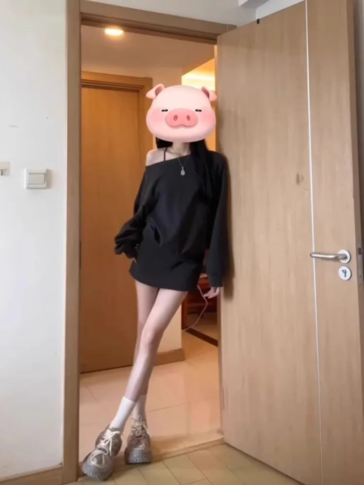 

Женские толстовки, женские весенние топы с заниженными плечами, повседневные асимметричные уютные молнии, разноцветные полумолния, университет