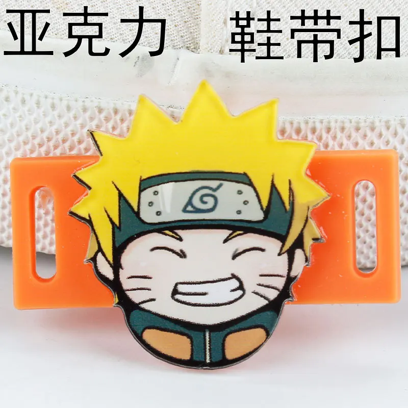 Anime Naruto klamra sznurowadła akcesoria sznurowadło figurka na płótnie klamra na sznurowadło studentka kreskówka akrylowa klamra prezent