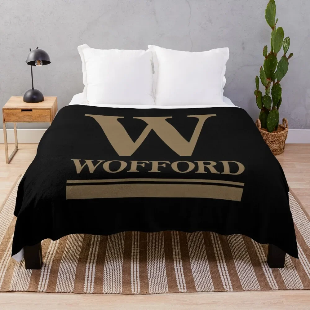 

The Wofford wordmark Iconic Throw Blanket Soft Plush Plaid blankets and throws Summer Beddings warm for winter Blankets