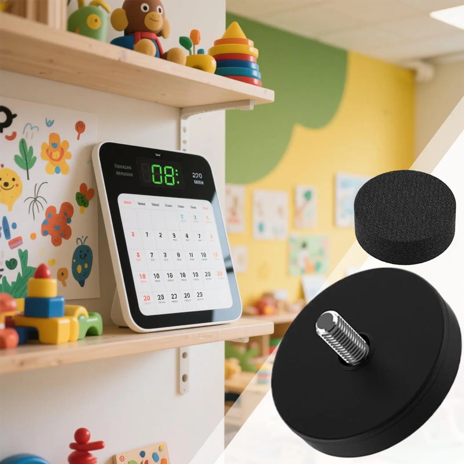 달력 냉장고 마그네틱 마운트 전자 달력 냉장고 용 마그네틱 홀더 안정적인 홈 액세서리 용품 펀칭 없음