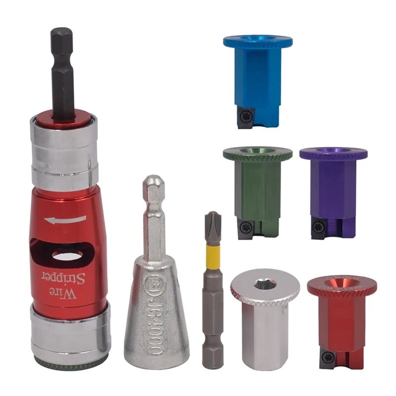 8 in 1 Wire Stripping and Twisting Tool Electric Drill Wire Stripper Fast Wire Stripper Tool Peeling Machine for Drill