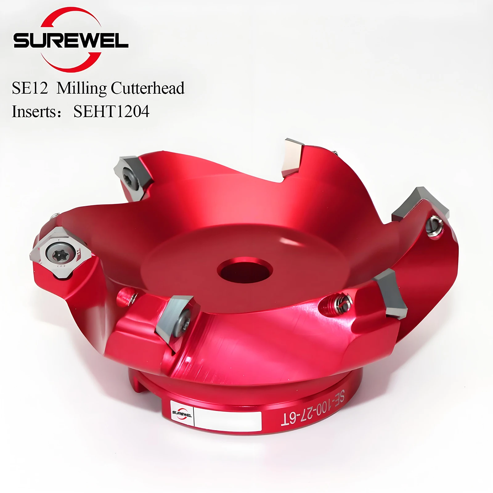

SUREWEL SE12 Модульный фрезерный инструмент Фреза Поверхность Алюминиевая фреза 50 63 80 100 мм Вставьте лезвие SEHT1204 твердосплавный сплав