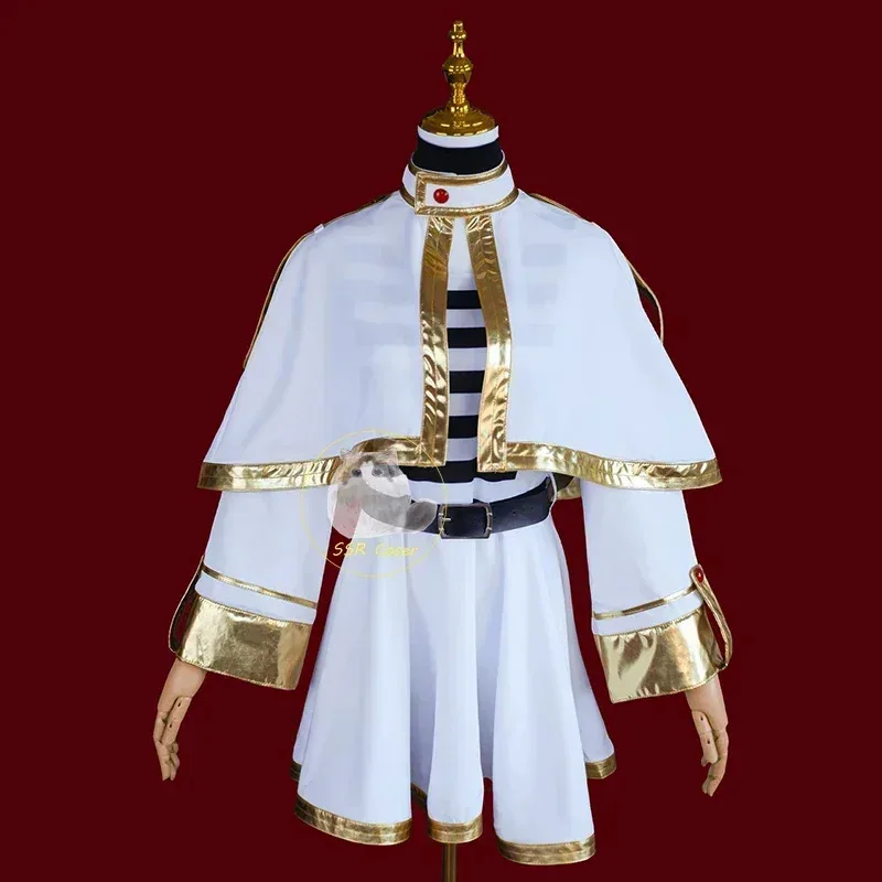 

2025 yiyi Anime At The Funeral Frieren Cosplay Costume Uniform Halloween Christmas Fancy Witch White Elf-ear Wom