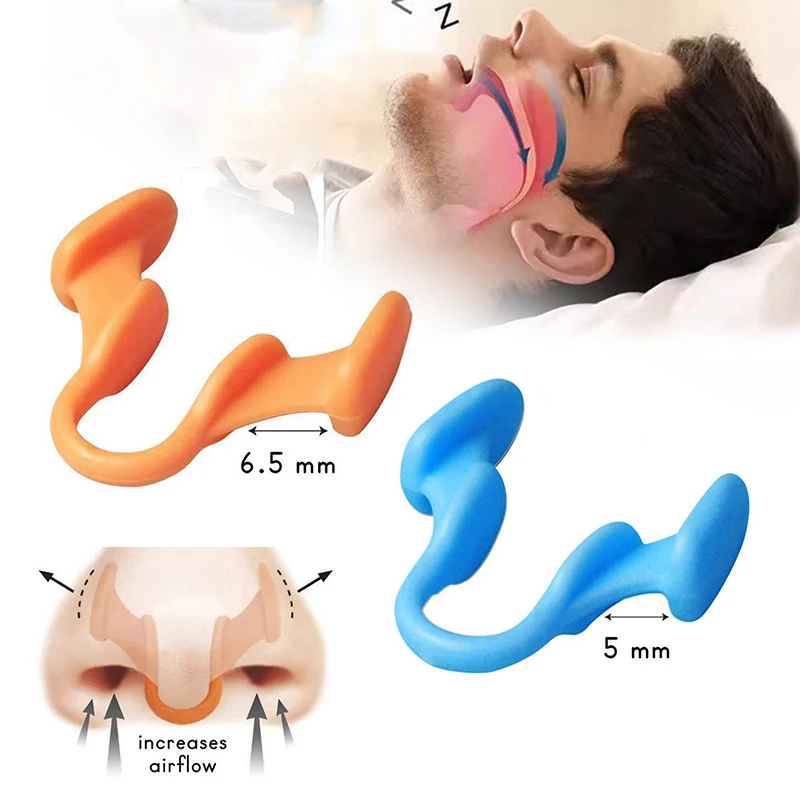 1Pc Silicone Nose Clip Anti Snoring Nasal Dilator Stop Snore Aid Easy Breathe Improve Sleeping Rhinitis  Easy Breath Nasal Clip