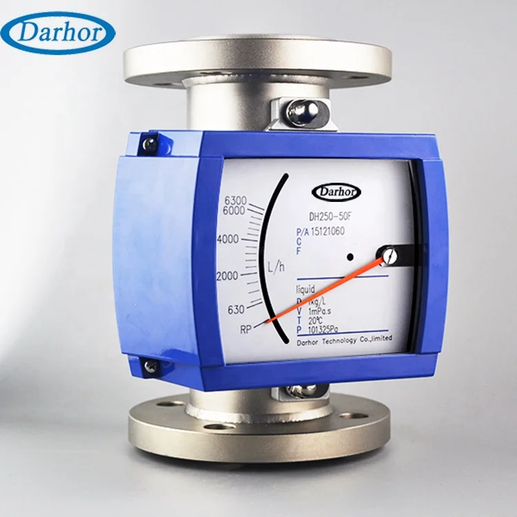 DH250 Darhor high temperature high pressure metal tube float tri-clamp purified water flowmeter hydraulic oil flow meter