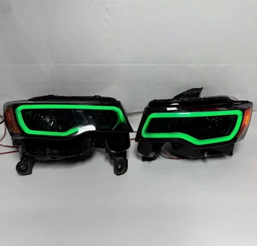 Handmade RGB Chasing Headlight Assembly Retrofit Custom Lights for Grand Cherokee