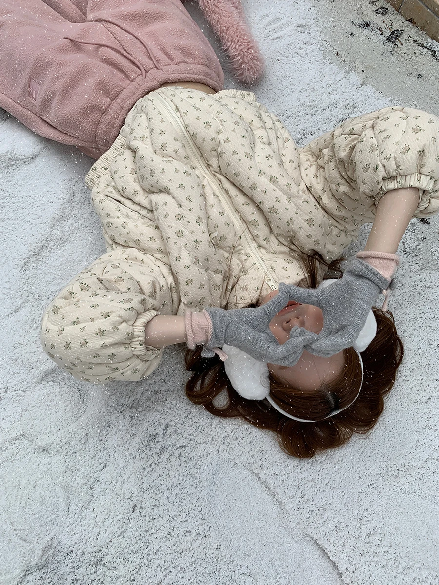 

Красное хлопковое пальто Celebri, женское зимнее теплое повседневное хлопковое пальто с цветочным принтом в Корейском стиле, длинное пальто прямого кроя, застежка-молния