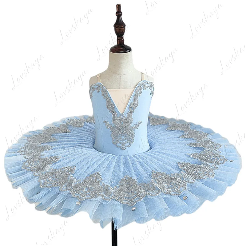 

Балетное платье-пачка для девочек на подтяжках без рукавов Cygnet танцевальное платье сценическое сетчатое кружевное танцевальное платье синего цвета