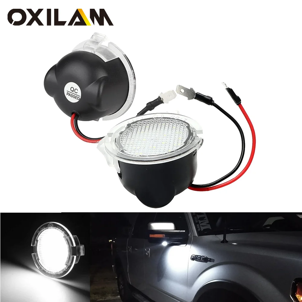 

2Pcs Canbus LED Under Side Mirror Puddle Light For Ford Edge F150 Mustang Expedition Explorer Range Mondeo MK5 Taurus King Ranch