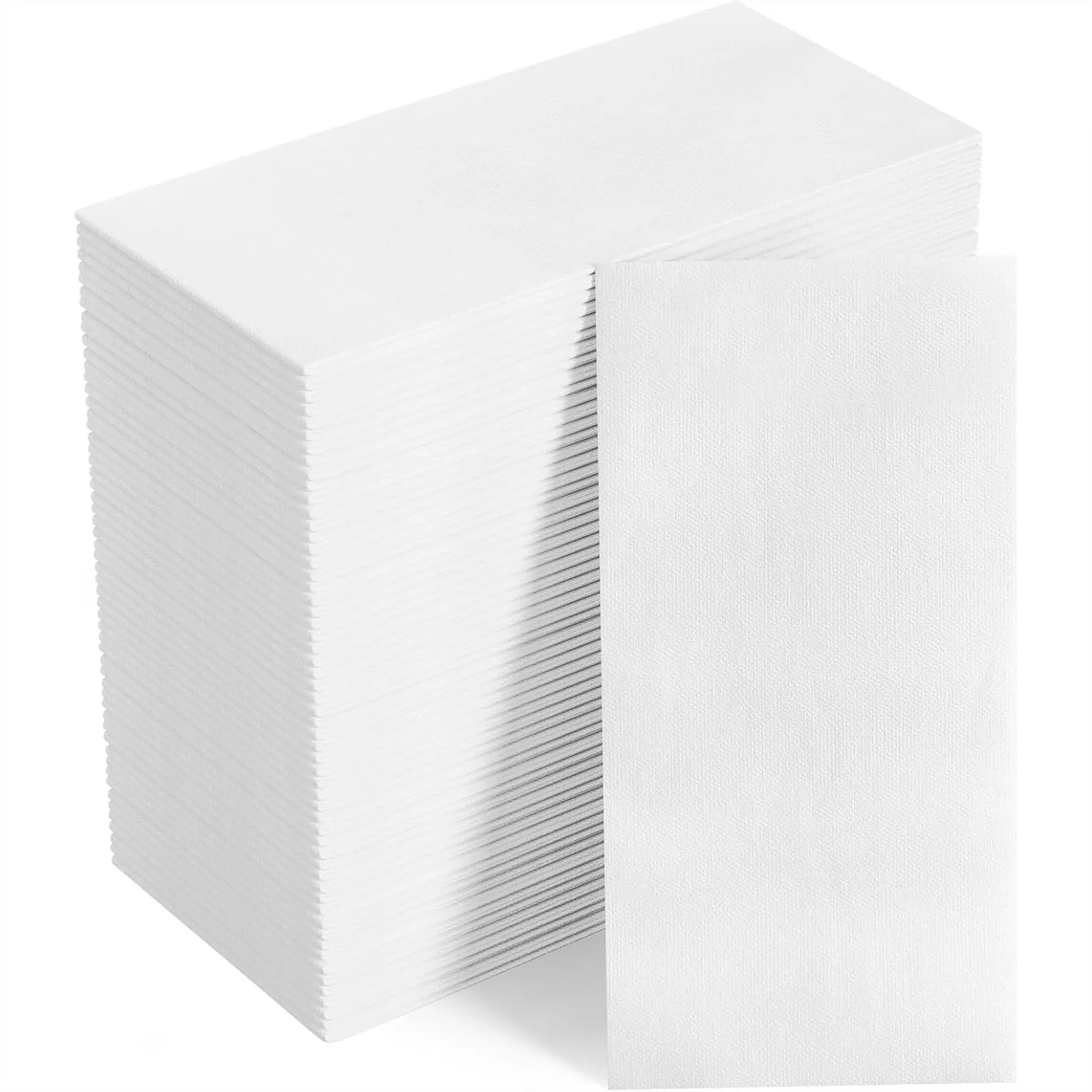 

100 Disposable Paper Guest Towels, Linen-Feel Hand Towels, Soft & Absorbent for Bathroom, Kitchen, Party