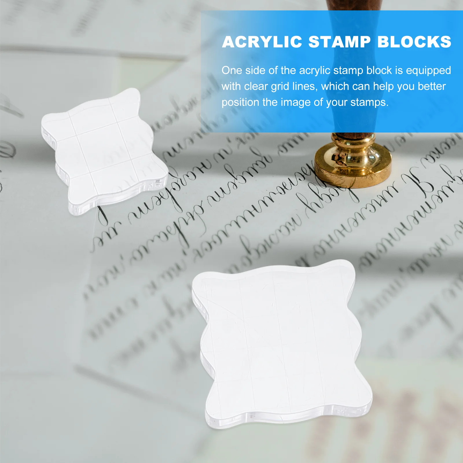 

5pcs Acrylic Blocks Durable Handle Transparent Parts Scrapbooking Handle Clear Stamping Blocks Diy Tool Acrylic Seal Accessories