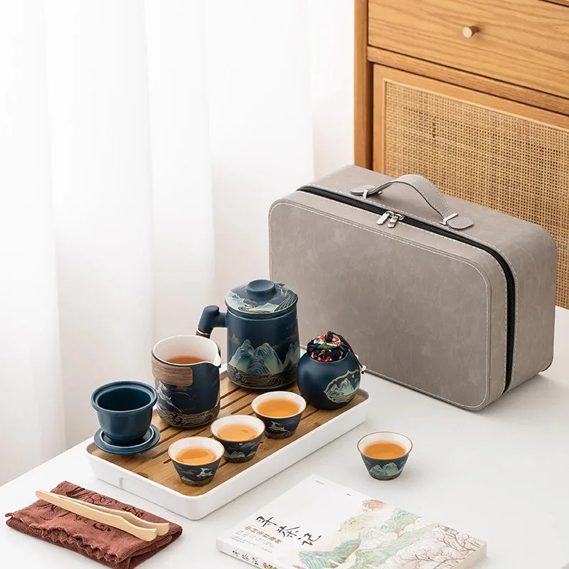 China-Chic Tea Set Gift Box Set Luxury High end Relocation Gift Business Bank Gives Friends and Elders