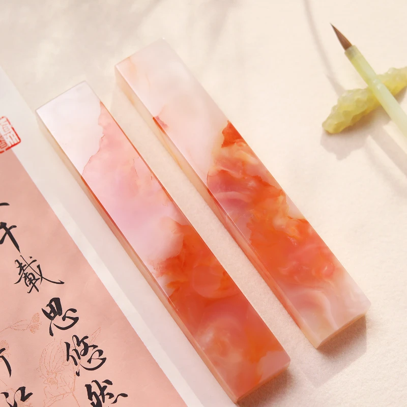 Red Jade Afghan Jade Paperweight for Calligraphy Painting Practice Student Desk Gift Natural Traditional Chinese Paper Weight