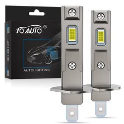 2pcs Canbus LED Light Bulb H1 H3 LED Headlight Mini Size Design Wireless Fanless For Car LED Lamp CSP Chip 16000LM White H1 Lamp