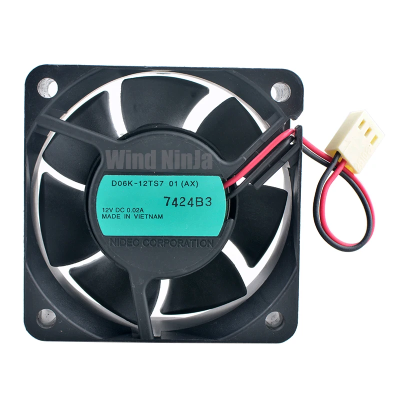 D06K-12TS7 6cm 60mm fan 60x60x25mm DC12V 0.02A Ultra-quiet cooling fan for case power supply