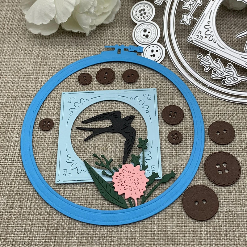 Swallow flower and plant frame Metal Cutting Dies Stencils For DIY Scrapbooking Decorative Handcraft Die Cutting Template Mold