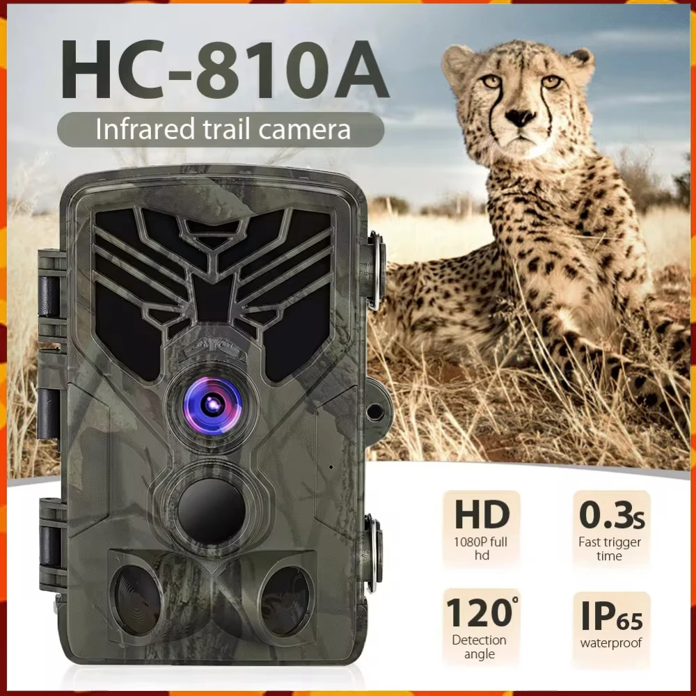 Wildlife photographic Hunting Trail Camera Surveillance HC810A Infrared Night Vision 24MP 1080P Photo Traps Wild Camera Tracking