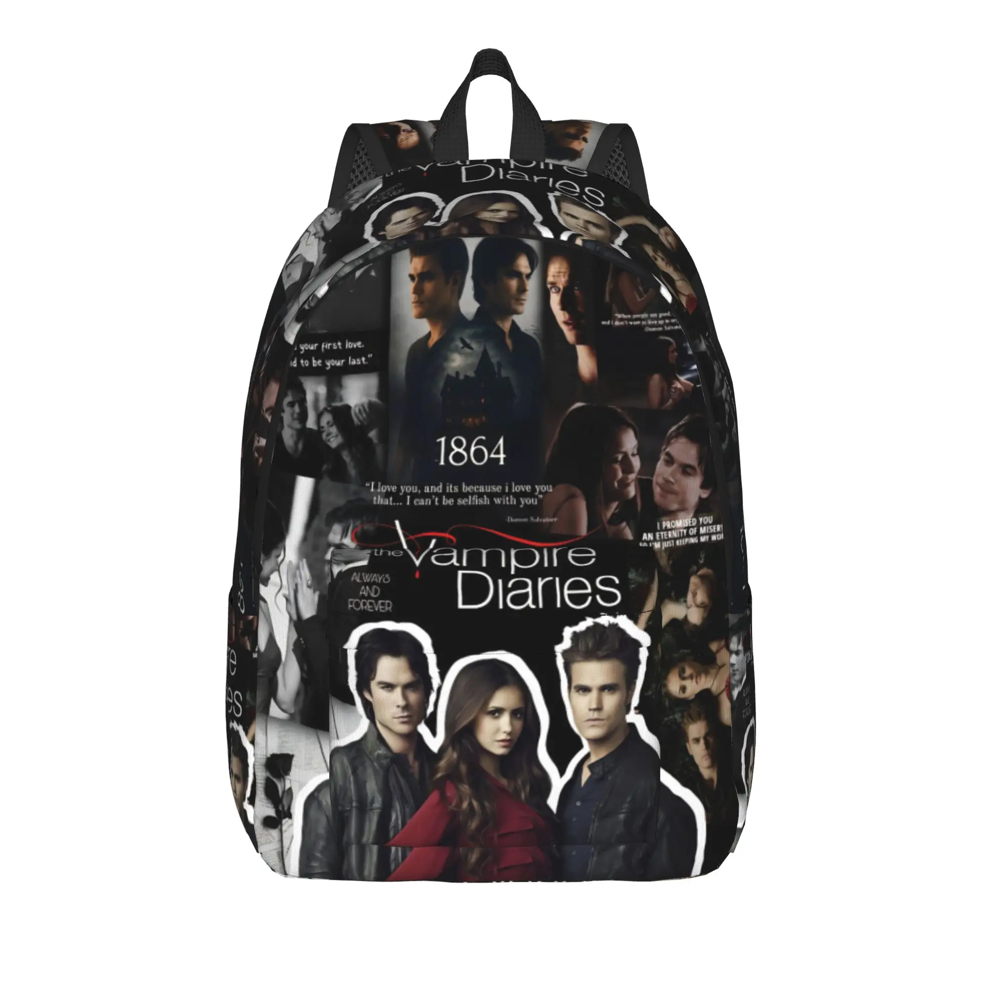 The Vampire Diaries Resuable Movie Backpack Damon Salvatore Outdoor Style Backpacks Men Quality Pattern School Bags Rucksack