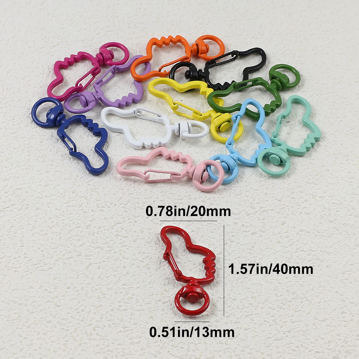 Zinc Alloy Thumb Ring Assorted Colors Handmade DIY Jewelry Making Kit Bags Keychains Bracelets Necklaces Charms Accessories