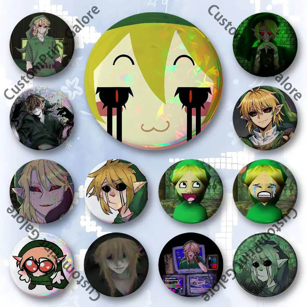 B-Ben D-Drowned Customizable Badge Tinplate Brooch Laser Film Lapel Pin for Decoration Party Small Gifts