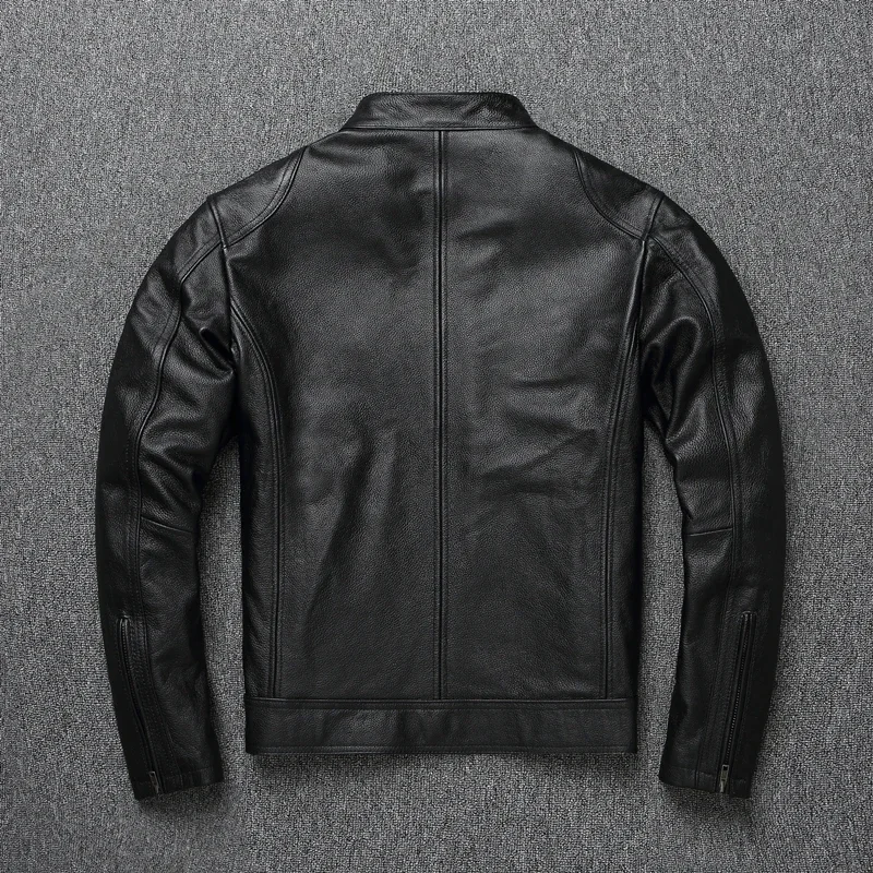 2022 New Special Offer Leather Jacket Men  Motorcycle Leather Jacket Male Stand Collar Casual  Slim Coat S-7XL Chaquetas Sq17