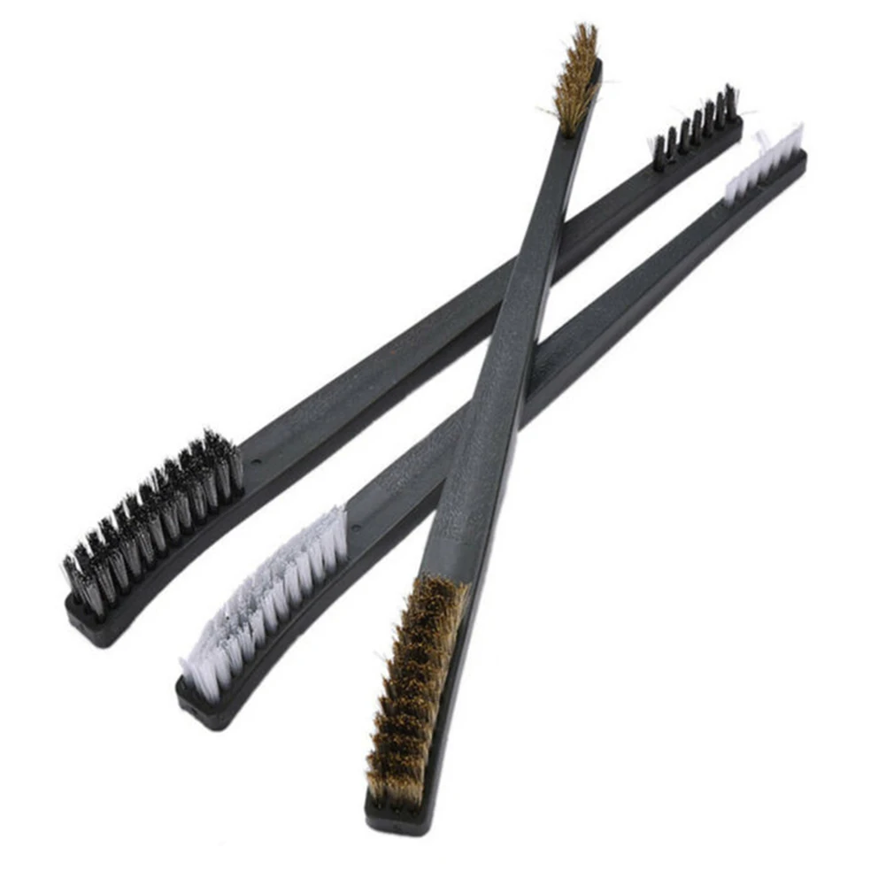 5 Buah Set Sikat Kawat Kepala Ganda Alat Pembersih Penghilang Karat Logam Pemoles Nilon Kuningan Baja