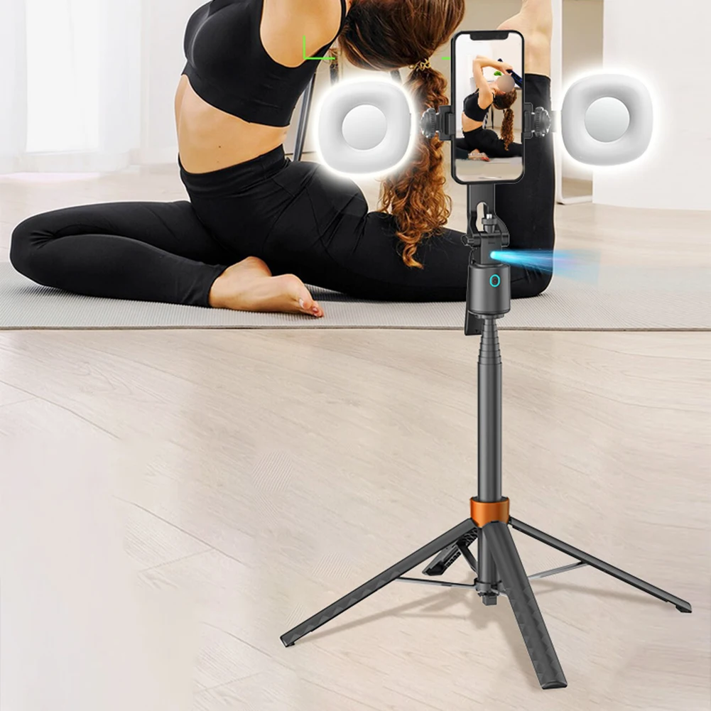 

Штатив для отслеживания лица со светом, интеллектуальный штатив с автоматическим отслеживанием лица, стабилизатор телефона, штатив для селфи 1,8 м для прямой трансляции