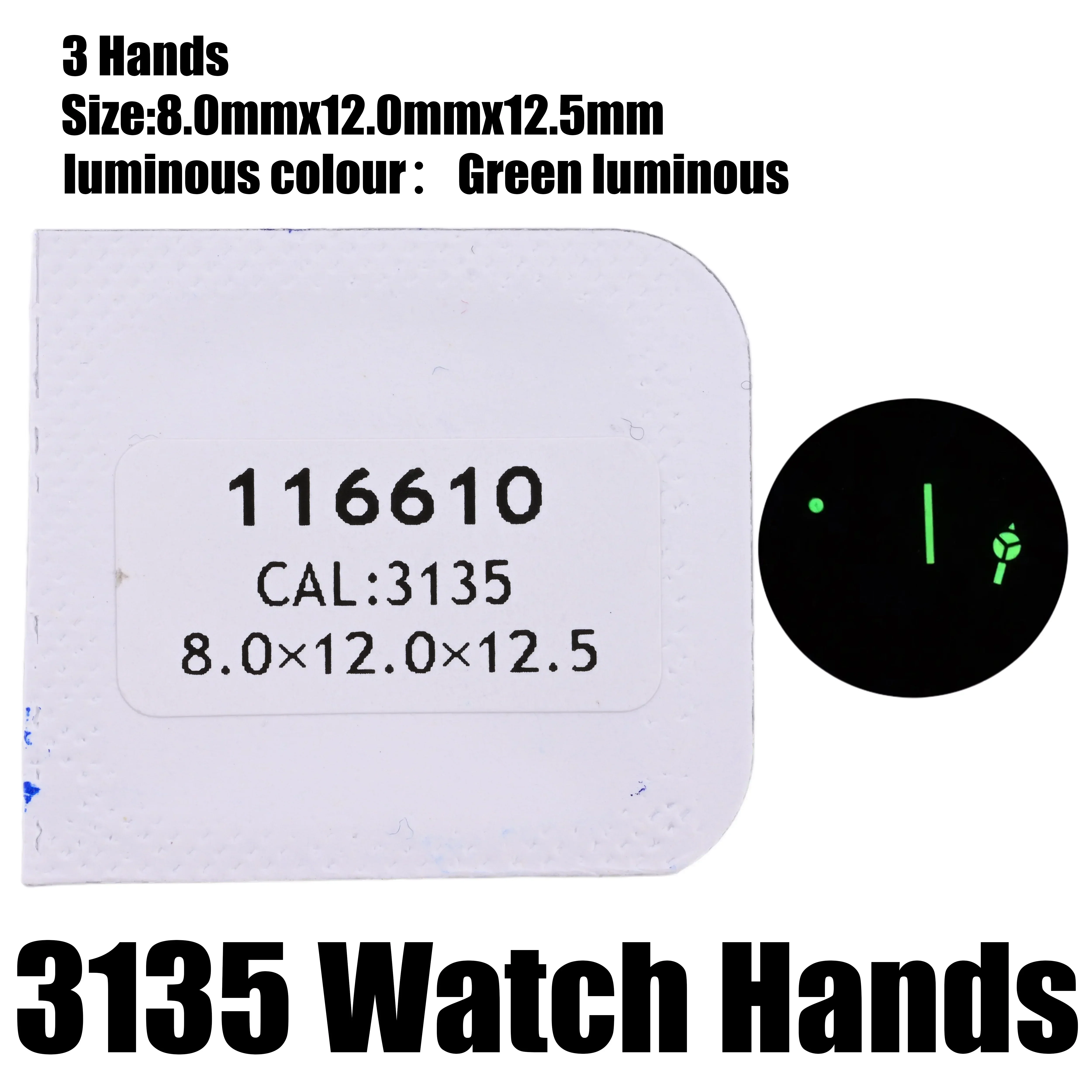 3135 movement watch Hands 3135 hands luminous