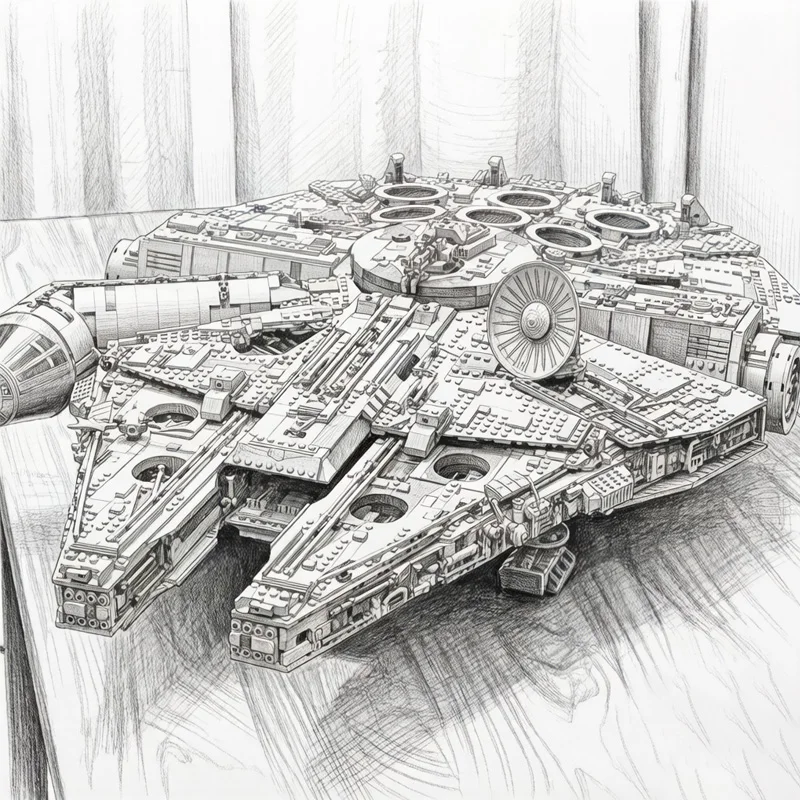 

7541PCS Space Wars Falcon Ship Building Blocks Bricks Toys Millennium Spacecraft Birthday Christmas Gifts