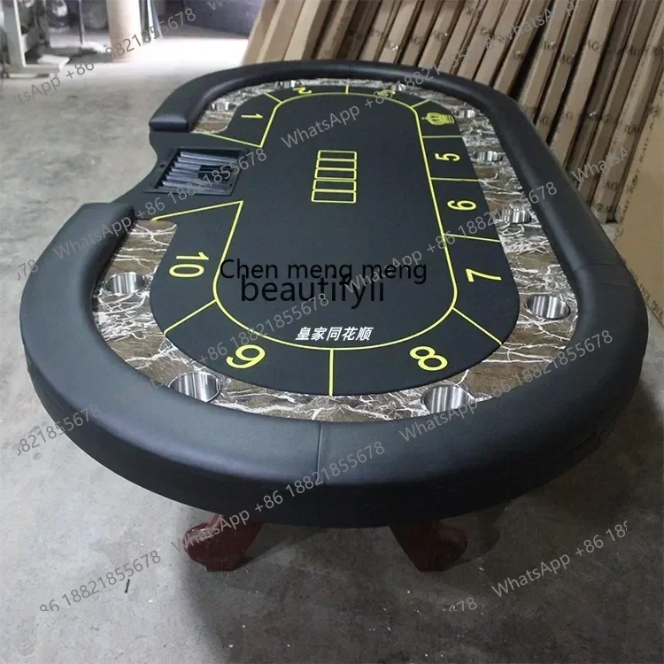 SS Luxury Texas Poker Table Imitation Marbling Runway Factory Custom Poker Table7486
