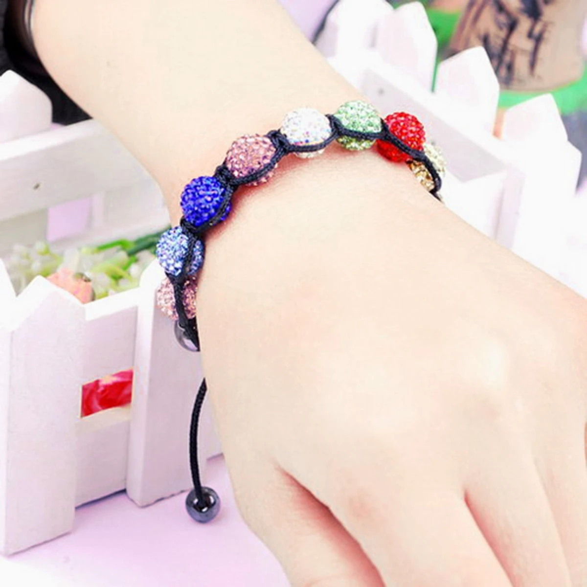 

20pcs Rhinestone Crystal Round Beads For Jewelry Making Spacer Diy Accessories Diy Beads Crafting Projects Pink