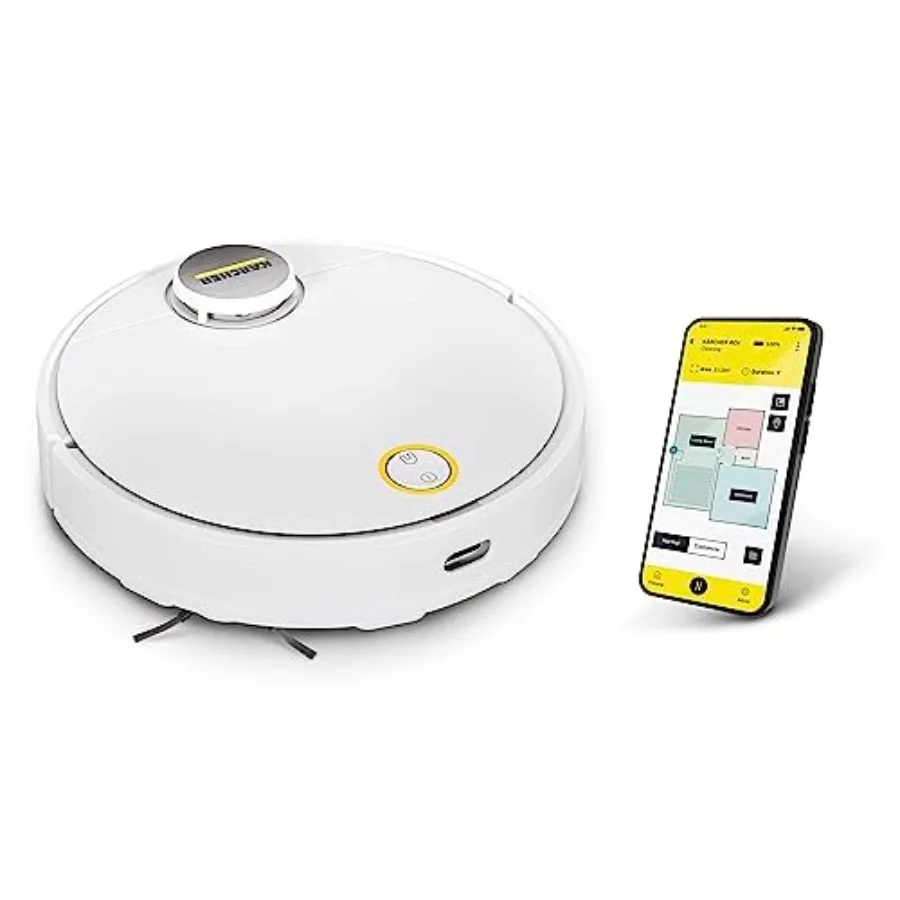 RCV 3 Robot Vacuum Cleaner with Mop Function 2500Pa- Remote Control via App LiDar Laser Navigation - Floor Mapping Obstacle Det