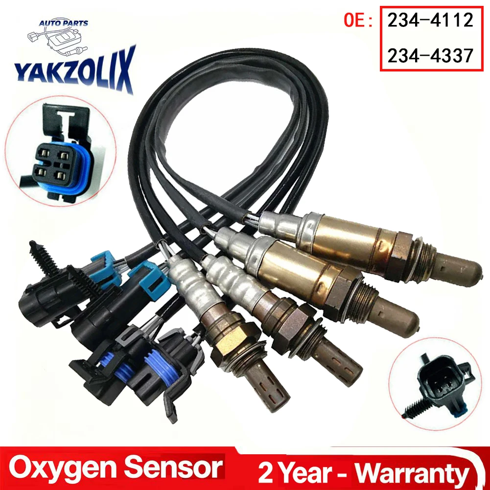 4pcs O2 Oxygen Sensor For Chevy Avalanche Silverado Suburban Tahoe GMC Sierra Yukon Hummer Cadillac Escalade 234-4112 234-4337
