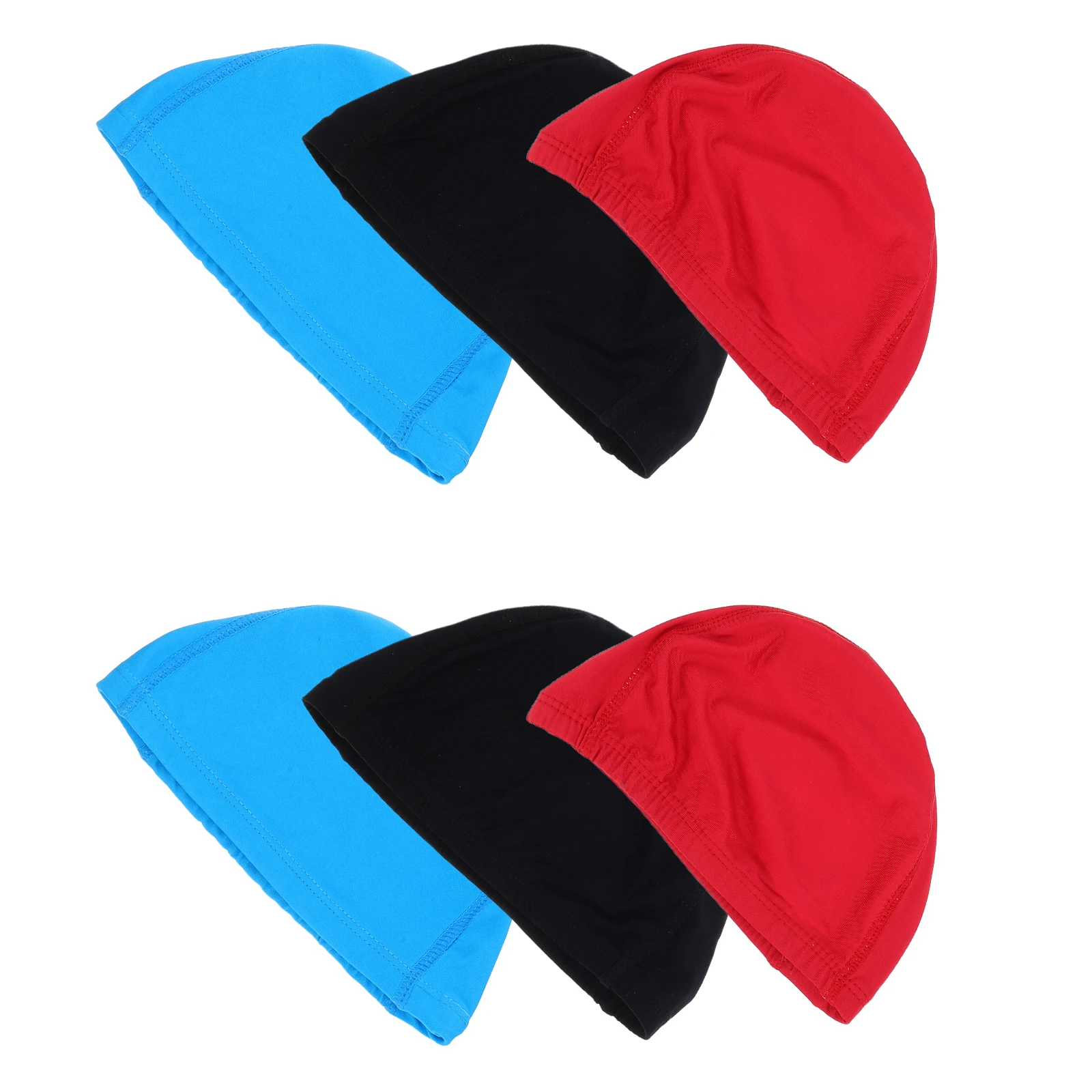 

6pcs Swimming Cap Comfortable Elastic Pool Caps for Men Women Bathing Diving Swim Cap For Men Universal Fit Aqua Sport
