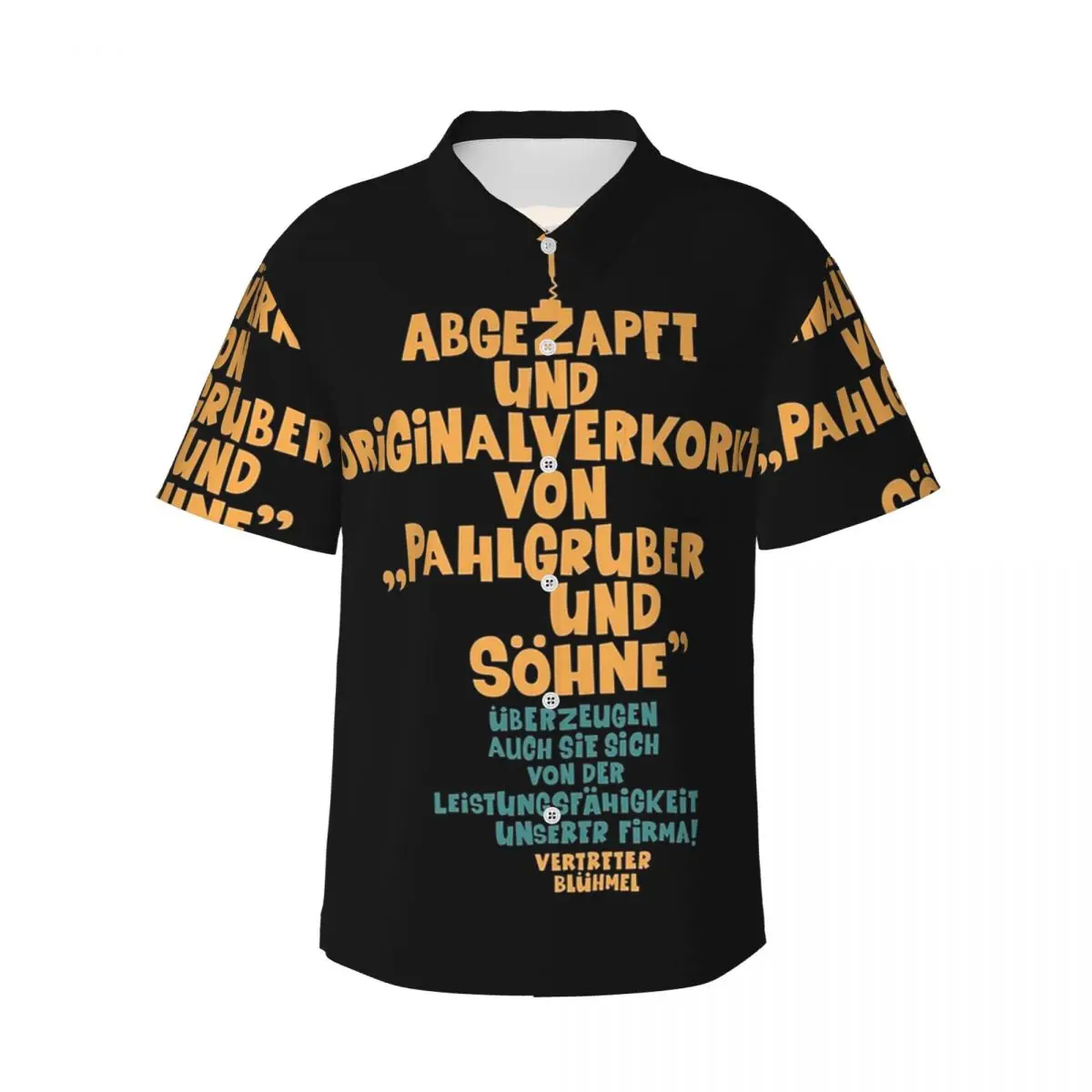 Tapped And Originally Corked - Loriot - Die Nudel Men's Shirts Hawaiian Short Sleeve Shirt Casual Lapel Tops for Summer Beach