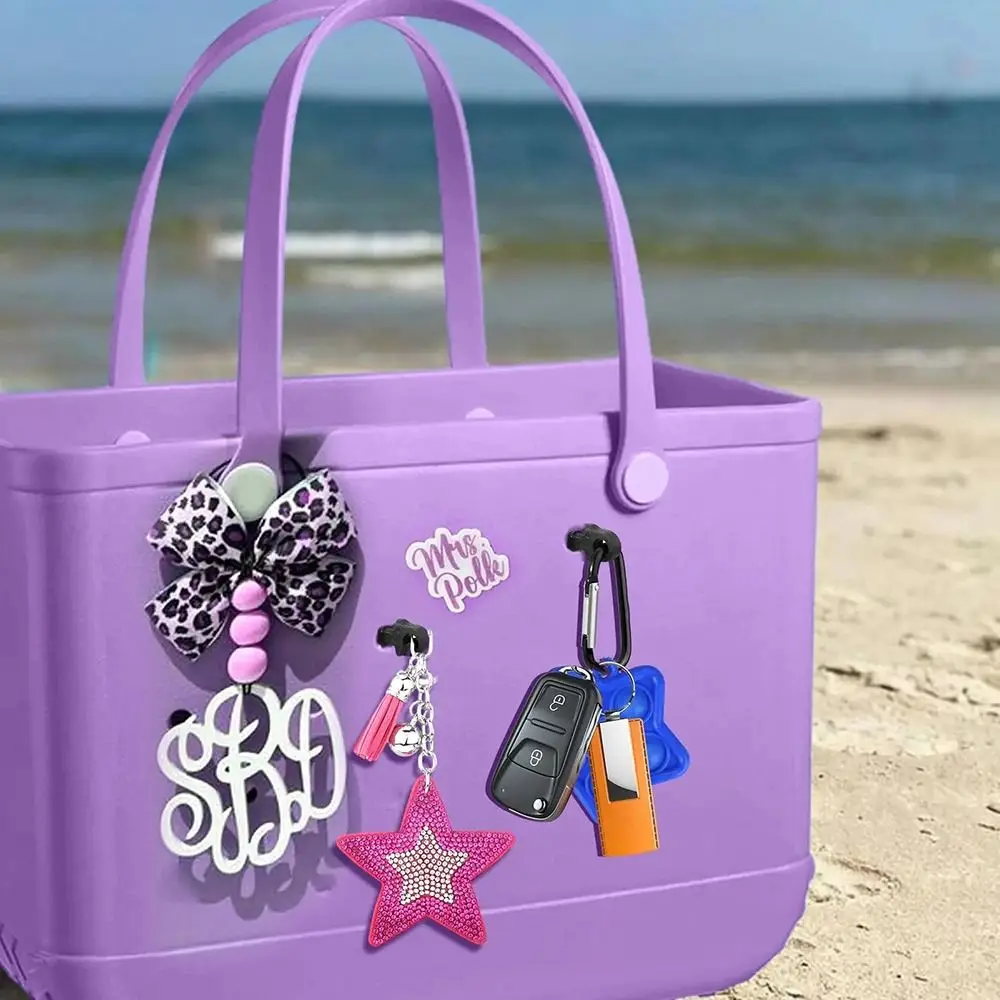 Plastics Key Holder for Bogg Bag Key Holder Connector Insert Charm Carabiner Keychain Multi-Purpose Button Handbags Clips