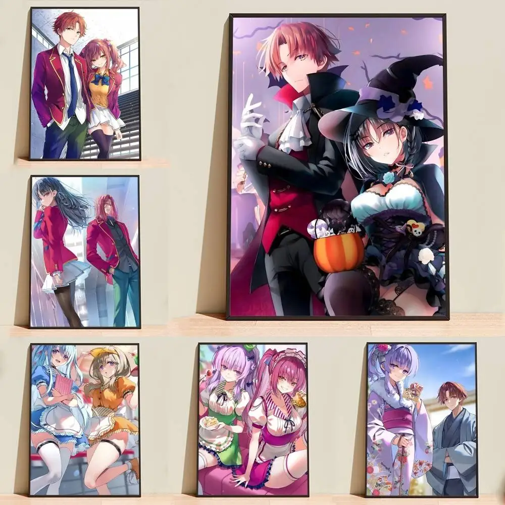 A-Ayanokoji Anime C-Classroom of the Elite Poster Self-adhesive Waterproof Paper Sticker Coffee House Bar Room Wall Decor