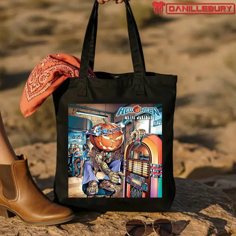 حقيبة تسوق قماشية للهالوين ماركة جرافيك للهالوين هدية للمتسوقين حقيبة يد للسيدات ذات سعة كبيرة للمتسوقين