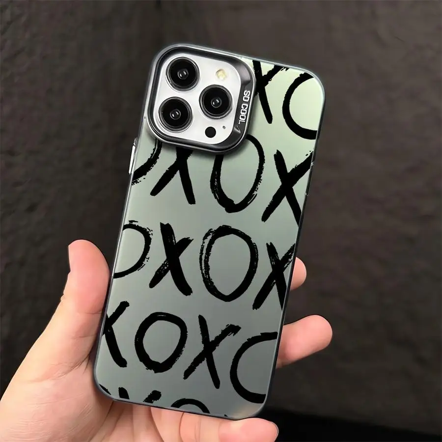 حافظة لهاتف آيفون 16e 14 15 16 Plus 11 12 13 Pro Max من Fun Letters XX