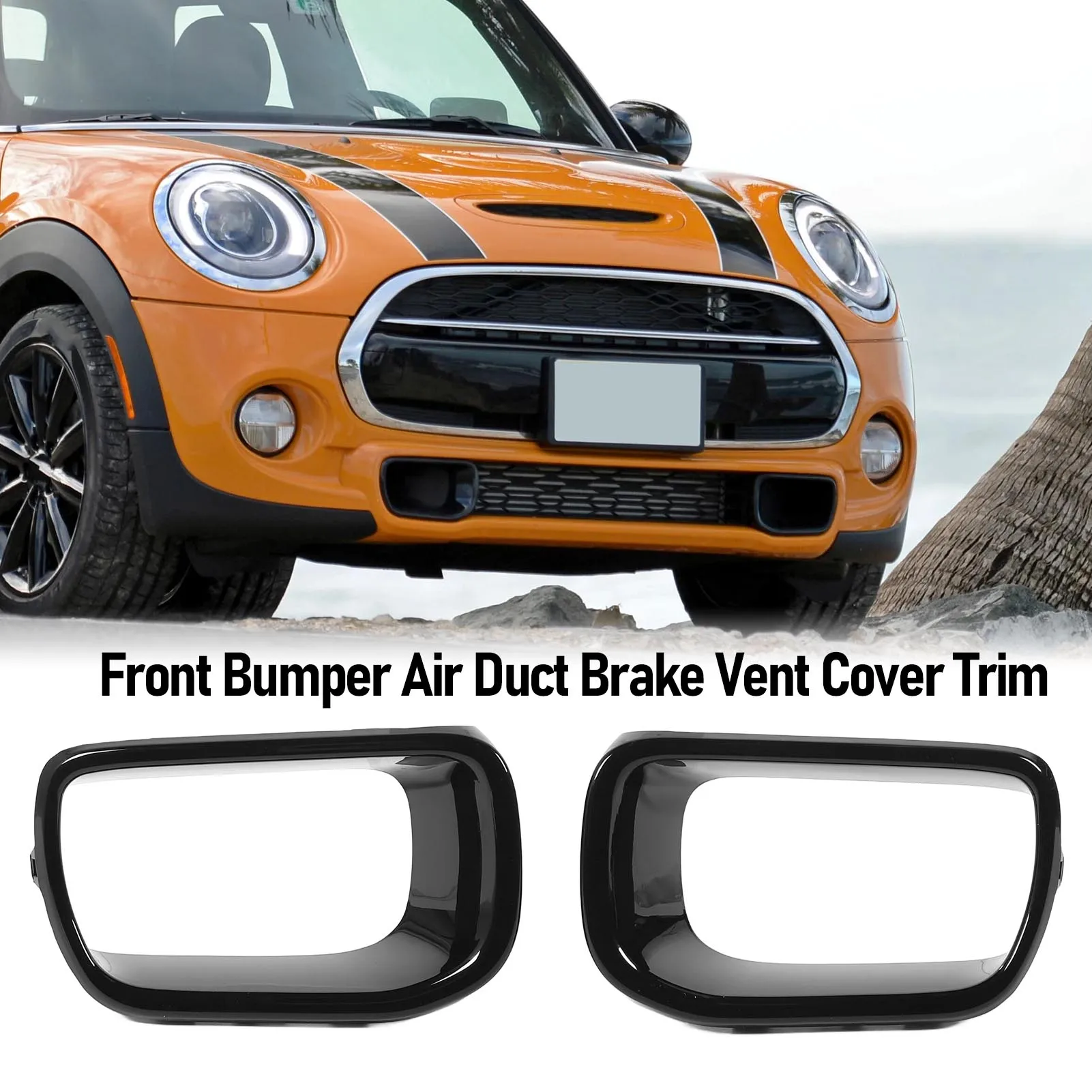 Guarnição do duto de ventilação de ar do para-choque dianteiro, aparência elegante 51117337810, quadro de ventilação do duto de ar do para-choque dianteiro para s f55 f56 f57 2014-2021