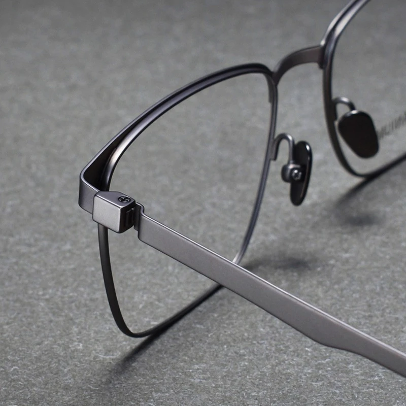 

Новые спортивные противоскользящие оптические очки из чистого титана, очки для чтения с защитой от синего света, мужские квадратные очки с большим лицом