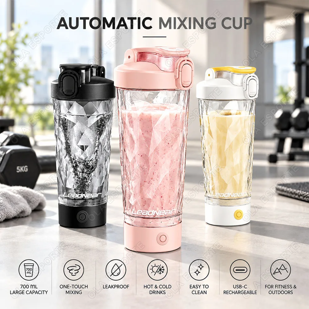 Automatic Mixing Cup 700ML Protein Powder Coffee Powder Milk Powder One Click Stirring Food Grade Electric Shaking Cup Portable